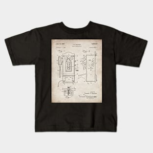 Phone Patent - Telephone Hallway Home Decor Art - Antique Kids T-Shirt